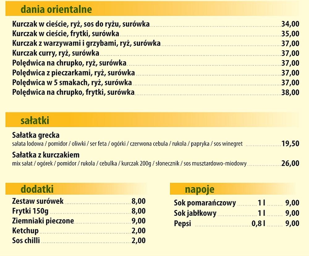 dania orientalne, dodatki